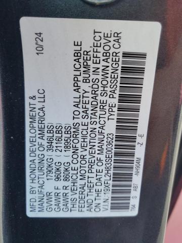 19XFL2H83SE003623 - 2025 HONDA CIVIC SPORT 粉色 照片 12