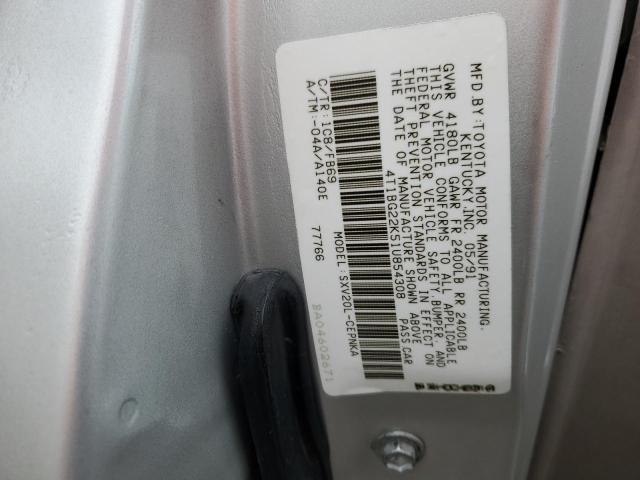 4T1BG22K51U854308 - 2001 TOYOTA CAMRY CE SILVER photo 12