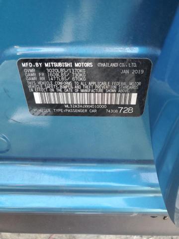 ML32A3HJXKH010000 - 2019 MITSUBISHI MIRAGE ES BLUE photo 12