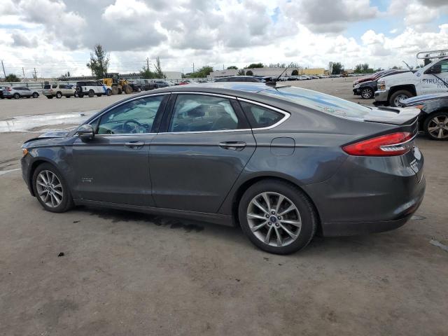 3FA6P0SU3HR191565 - 2017 FORD FUSION TITANIUM PHEV GRAY photo 2