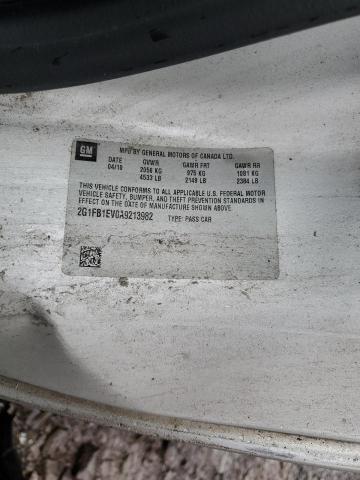 2G1FB1EV0A9213982 - 2010 CHEVROLET CAMARO LT SILVER photo 12