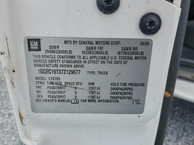 1GCEC19T37Z129677 - 2007 CHEVROLET SILVERADO C1500 CLASSIC Ağ foto 12