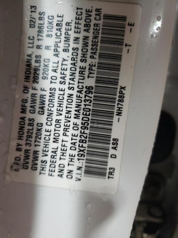 19XFB2F95DE013796 - 2013 HONDA CIVIC EXL 白色 照片 12