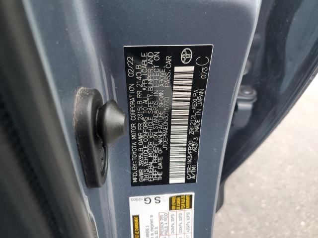 JTDEPMAE0N3015770 - 2022 TOYOTA COROLLA LE ლურჯი ფოტო 12