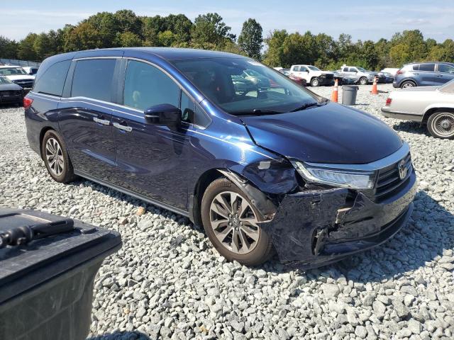5FNRL6H72MB019725 - 2021 HONDA ODYSSEY EXL Синий фото 4