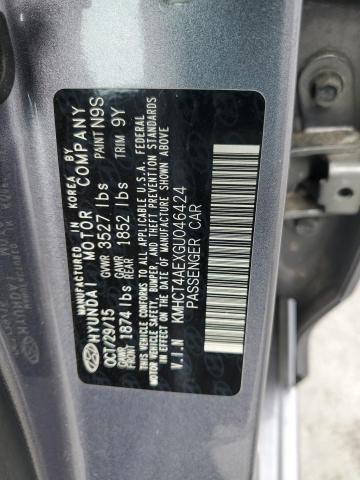 KMHCT4AEXGU046424 - 2016 HYUNDAI ACCENT SE GRAY photo 13