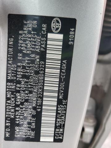 4T1BF32K35U606329 - 2005 TOYOTA CAMRY LE SILVER photo 13