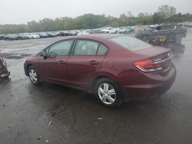 2HGFB2F55DH538277 - 2013 HONDA CIVIC LX BURGUNDY photo 2