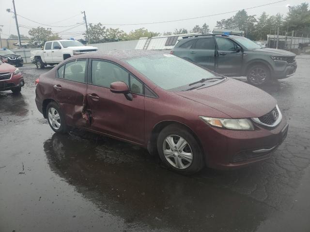 2HGFB2F55DH538277 - 2013 HONDA CIVIC LX BURGUNDY photo 4