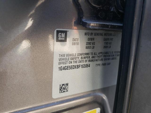 1G4GE5EDXBF163064 - 2011 BUICK LACROSSE CXS BROWN photo 12