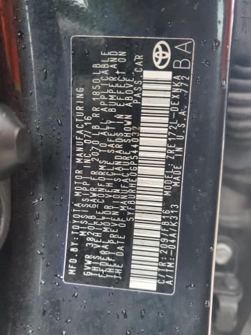 5YFBURHE0GP544032 - 2016 TOYOTA COROLLA L BLACK photo 12