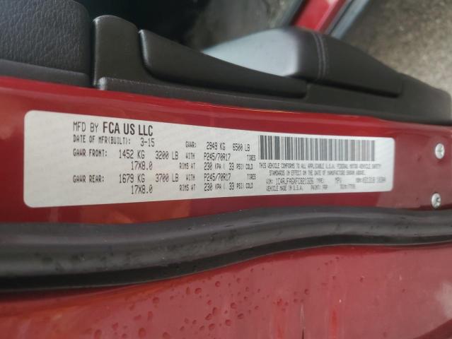 1C4RJFAGXFC821326 - 2015 JEEP GRAND CHER LAREDO ბურგუნდია ფოტო 13