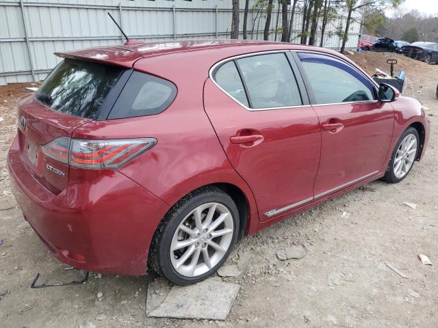 JTHKD5BH5B2008114 - 2011 LEXUS CT 200 BURGUNDY photo 3