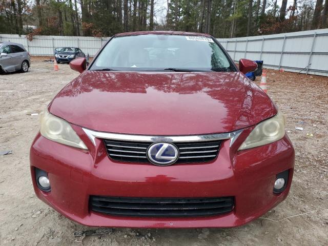 JTHKD5BH5B2008114 - 2011 LEXUS CT 200 BURGUNDY photo 5