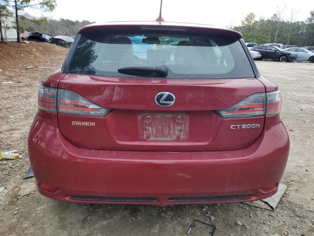 JTHKD5BH5B2008114 - 2011 LEXUS CT 200 BURGUNDY photo 6