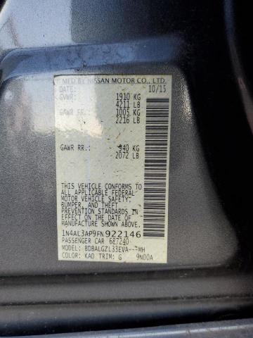 1N4AL3AP9FN922146 - 2015 NISSAN ALTIMA 2.5 GRAY photo 12