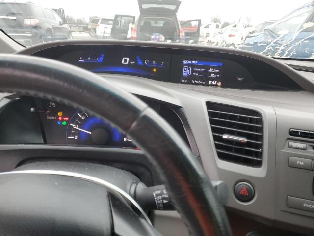 2HGFB2F94CH308005 - 2012 HONDA CIVIC EXL Սև լուսանկար 9