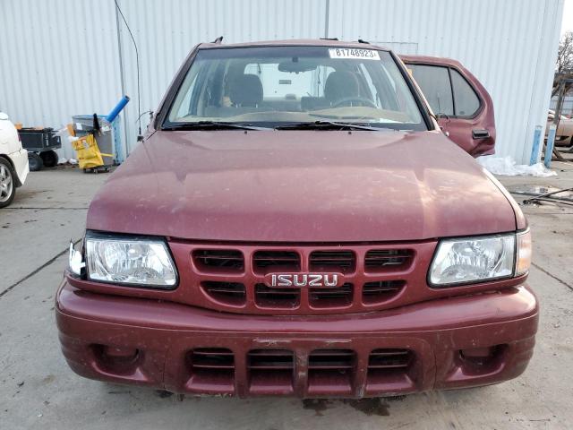 4S2DM58W124304563 - 2002 ISUZU RODEO S RED photo 5