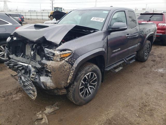 3TYSZ5AN7LT002694 - 2020 TOYOTA TACOMA ACCESS CAB GRAY photo 1