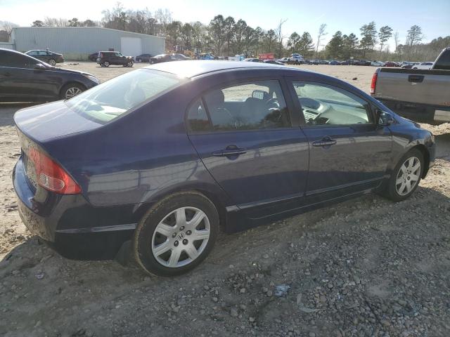 1HGFA16526L125879 - 2006 HONDA CIVIC LX BLUE photo 3