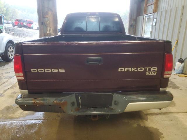 1D7HG42N24S677145 - 2004 DODGE DAKOTA SLT 栗色 照片 6