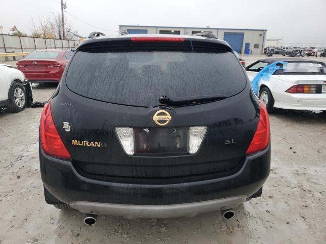 JN8AZ08T34W206400 - 2004 NISSAN MURANO SL BLACK photo 6