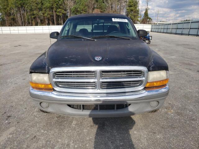 1B7GL22X31S173402 - 2001 DODGE DAKOTA BLACK photo 5