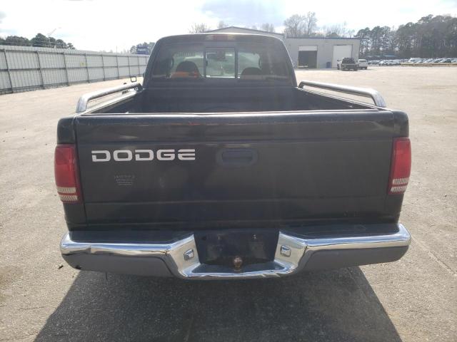 1B7GL22X31S173402 - 2001 DODGE DAKOTA BLACK photo 6