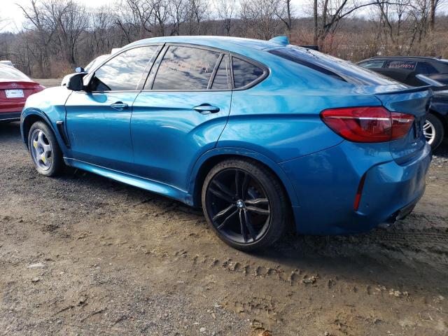 5YMKW8C31H0U71976 - 2017 BMW X6 M BLUE photo 2