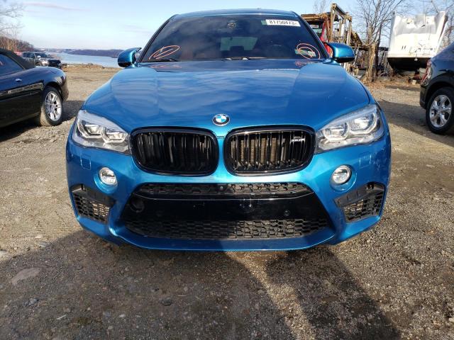 5YMKW8C31H0U71976 - 2017 BMW X6 M BLUE photo 5