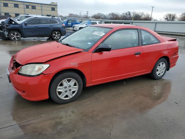1HGEM221X5L041724 - 2005 HONDA CIVIC DX VP Rot Foto 1