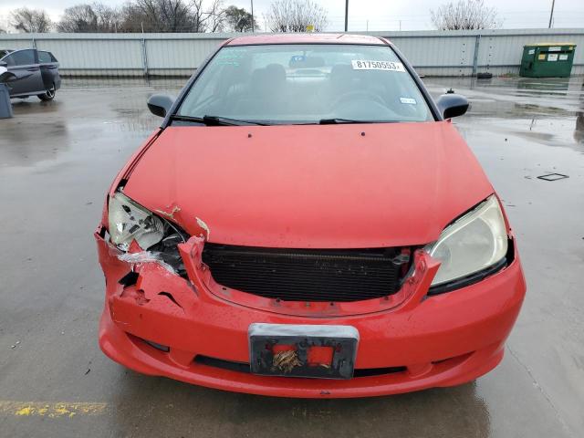 1HGEM221X5L041724 - 2005 HONDA CIVIC DX VP Rot Foto 5