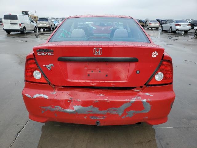 1HGEM221X5L041724 - 2005 HONDA CIVIC DX VP RED photo 6