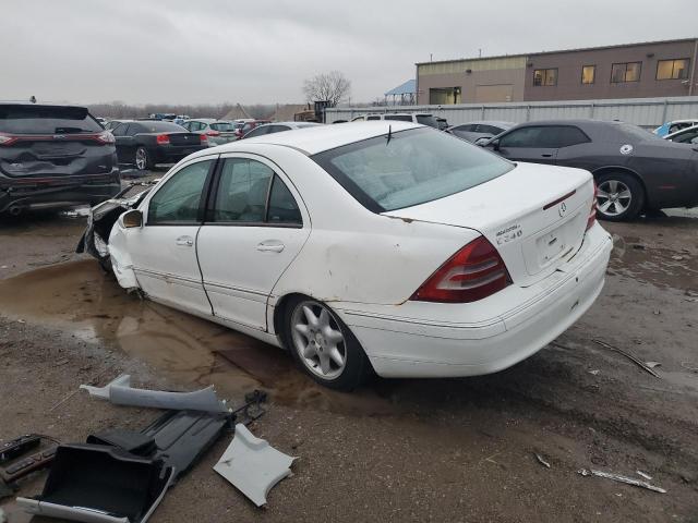 WDBRF61J91F044852 - 2001 MERCEDES-BENZ C 240 WHITE photo 2