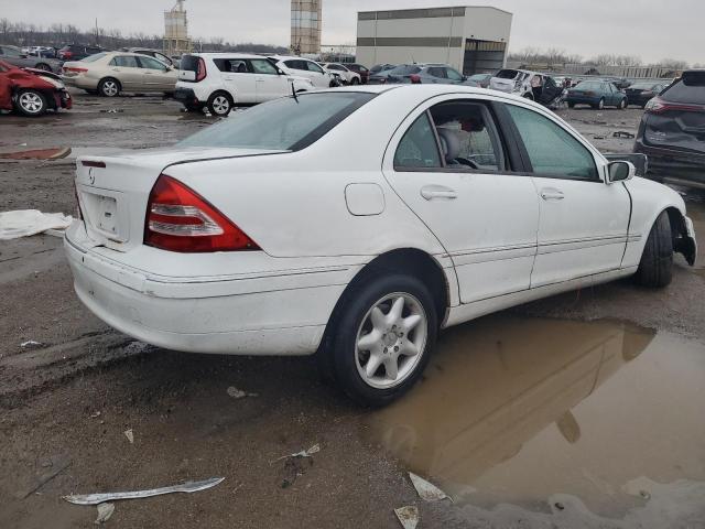 WDBRF61J91F044852 - 2001 MERCEDES-BENZ C 240 WHITE photo 3