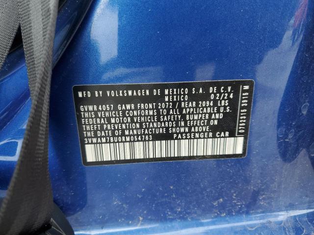 3VWAM7BU0RM054763 - 2024 VOLKSWAGEN JETTA SPORT Көк фото 12