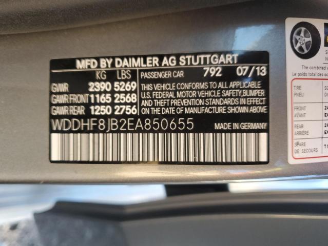 WDDHF8JB2EA850655 - 2014 MERCEDES-BENZ E 350 4MATIC SILVER photo 12