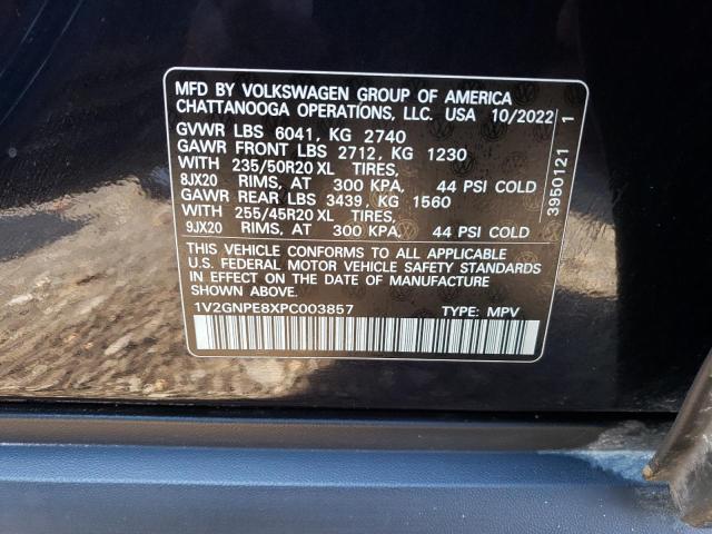 1V2GNPE8XPC003857 - 2023 VOLKSWAGEN ID.4 PRO S შავი ფოტო 12