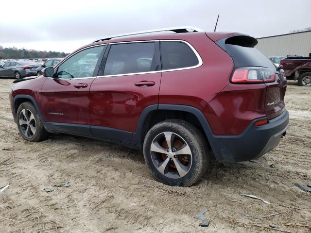 1C4PJMDX0KD259867 - 2019 JEEP CHEROKEE LIMITED BURGUNDY photo 2