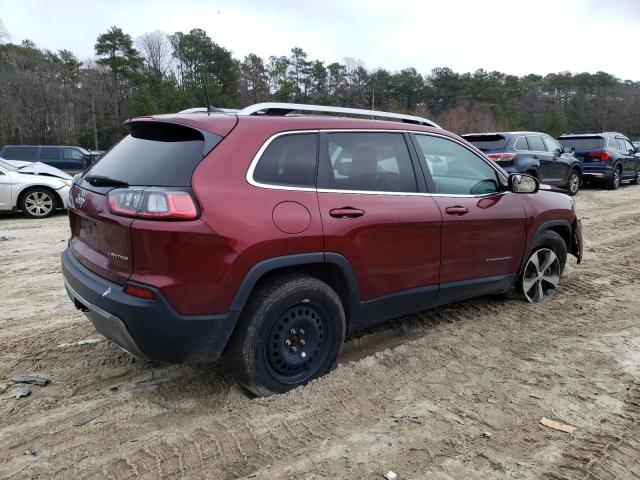 1C4PJMDX0KD259867 - 2019 JEEP CHEROKEE LIMITED BURGUNDY photo 3