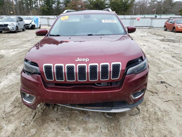 1C4PJMDX0KD259867 - 2019 JEEP CHEROKEE LIMITED BURGUNDY photo 5