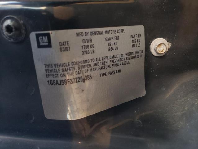 1G8AJ58F37Z205383 - 2007 SATURN ION LEVEL 2 黑色 照片 12