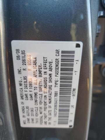 1HGCP26869A017881 - 2009 HONDA ACCORD EXL GRAY photo 13