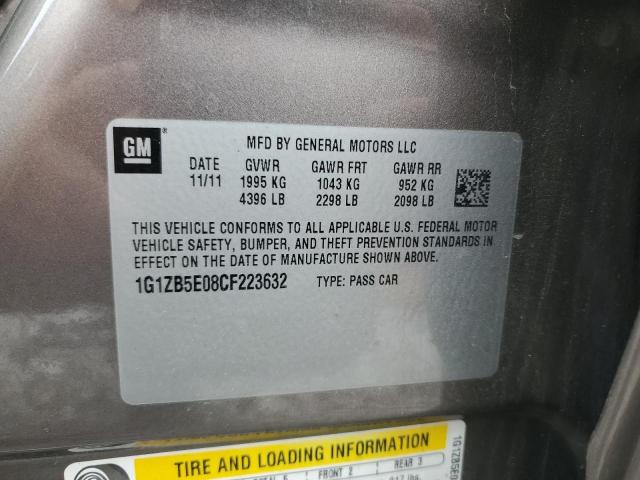 1G1ZB5E08CF223632 - 2012 CHEVROLET MALIBU LS Marrón foto 13