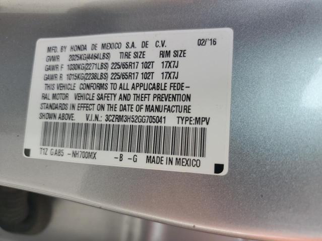3CZRM3H52GG705041 - 2016 HONDA CR-V EX SILVER photo 13