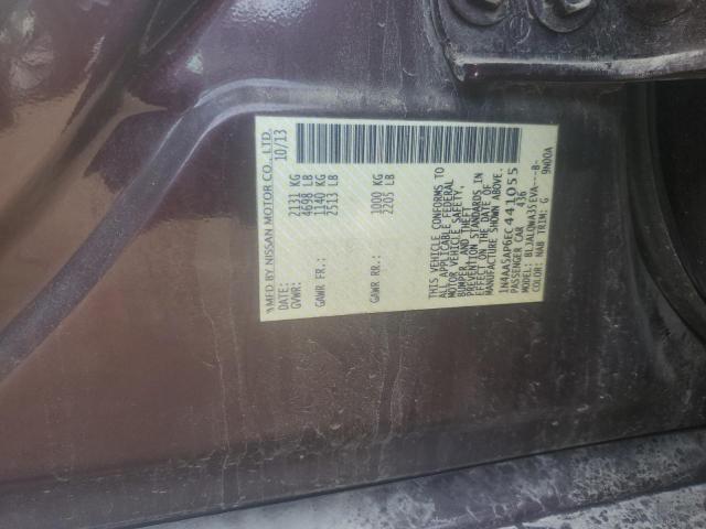 1N4AA5AP6EC441055 - 2014 NISSAN MAXIMA S 勃艮第红 照片 12