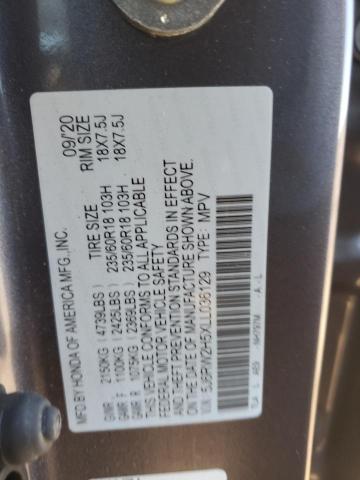 5J6RW2H5XLL036129 - 2020 HONDA CR-V EX ნაცრისფერი ფოტო 13