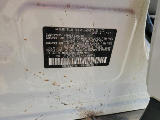 JF2SJAEC1EH539851 - 2014 SUBARU FORESTER 2.5I PREMIUM WHITE photo 13