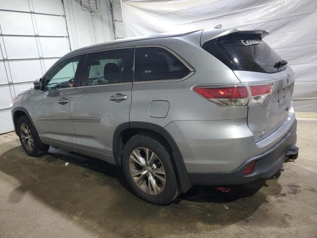 5TDJKRFHXES060579 - 2014 TOYOTA HIGHLANDER XLE ვერცხლისფერი ფოტო 2