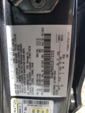 3FA6P0HD2LR172523 - 2020 FORD FUSION SE ნაცრისფერი ფოტო 12